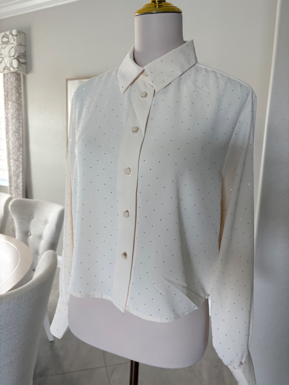 NWT Velvet Heart Cream Blouse